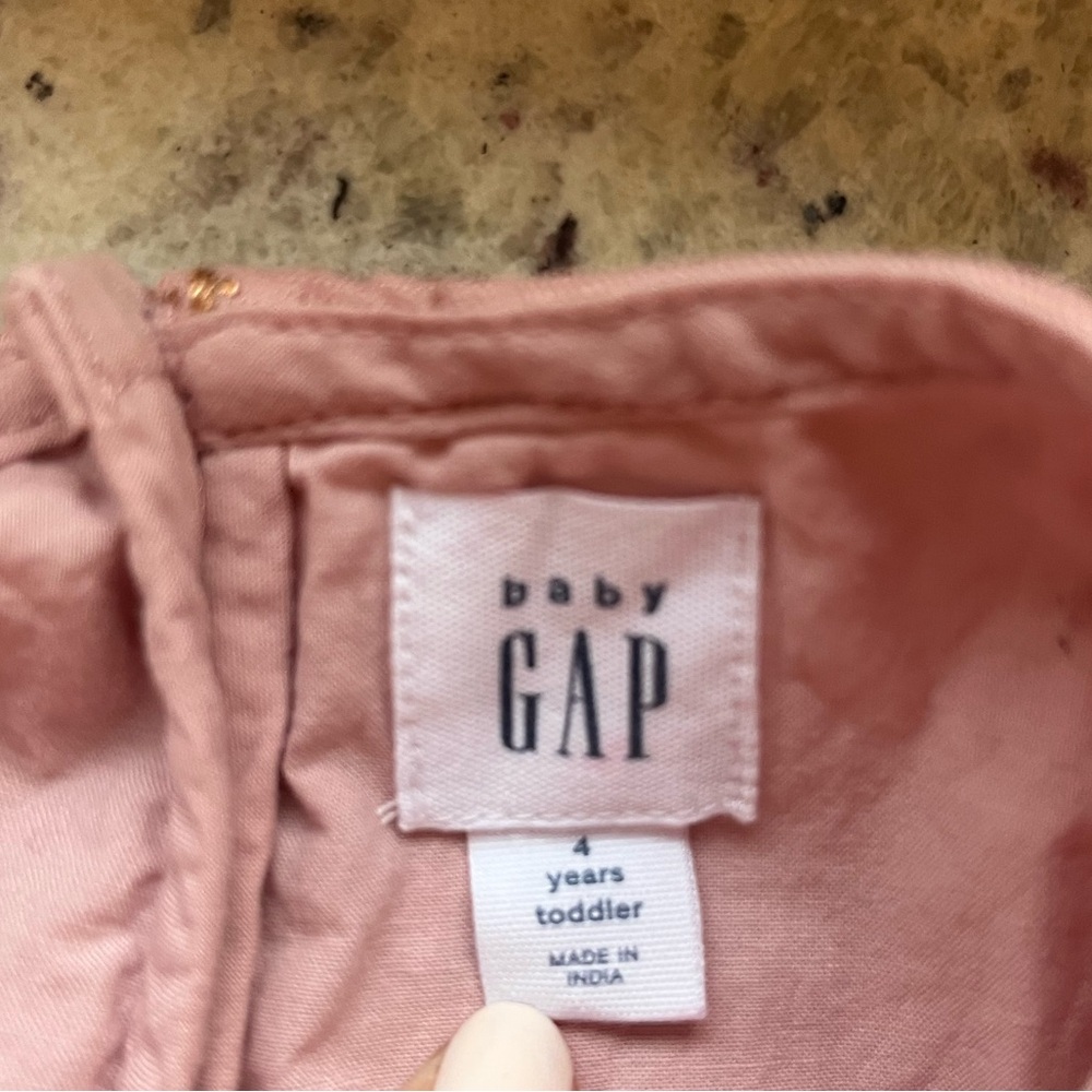 Girls Baby GAP dress lot sizes 4 & 5 Pink w gold stars and white w navy stripes - Picture 5 of 7